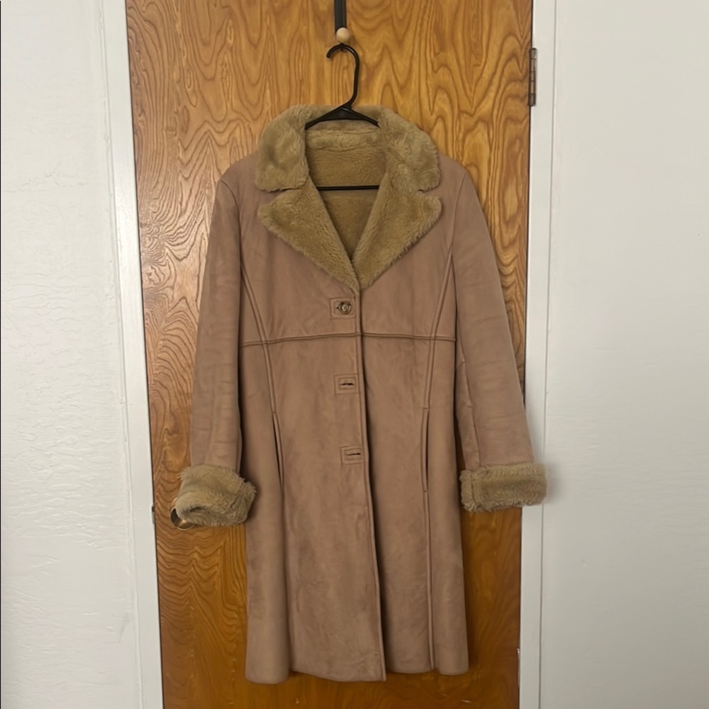 Vintage Faux Fur Trimmed Coat